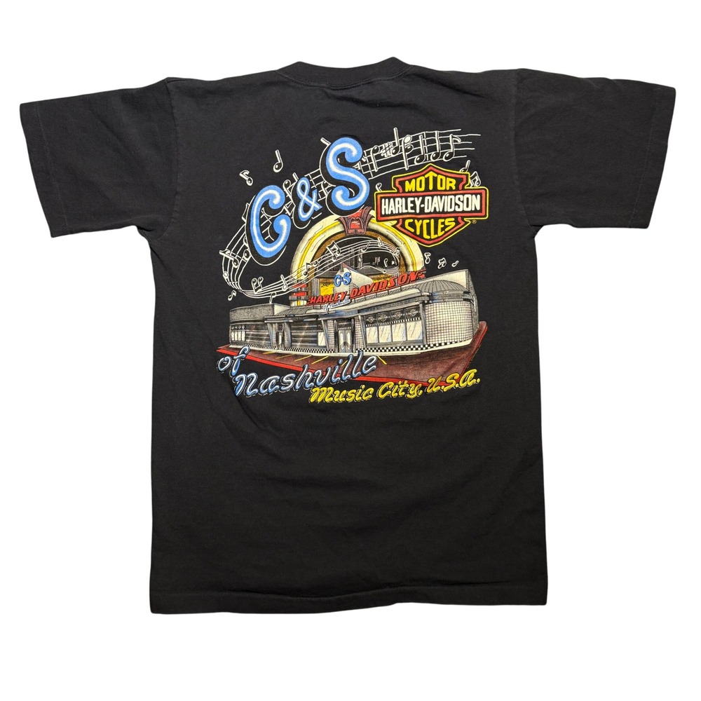 Vintage 90s Harley-Davidson Nashville Henley T-Shirt